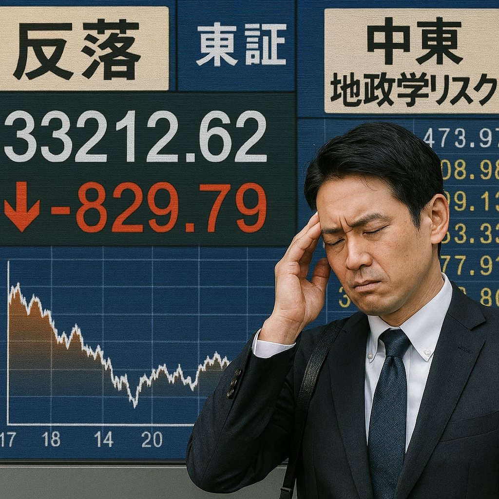 【4/9 市場メモ】日経平均413円安——停戦合意ほころび、5日ぶり反落